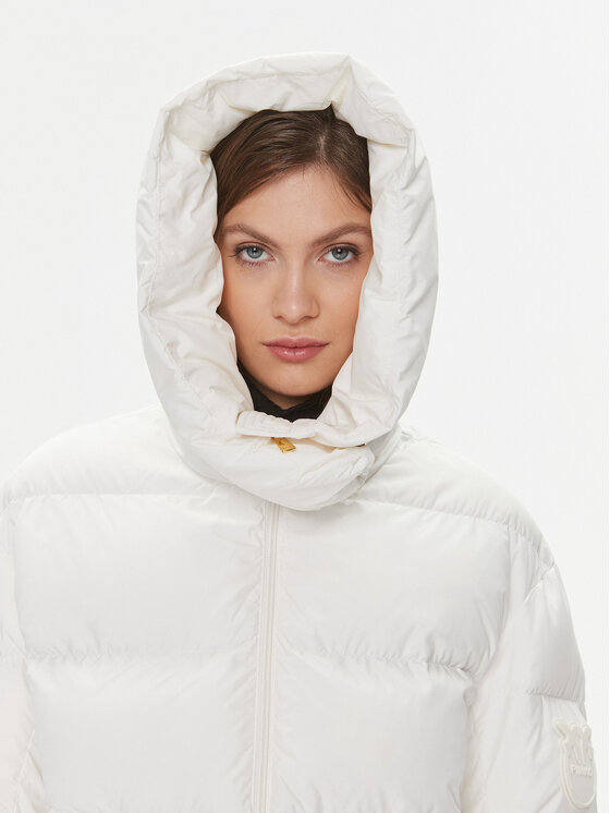 PINKO PINKO Žieminė striukė Giza 101602 A11N Balta Regular Fit
