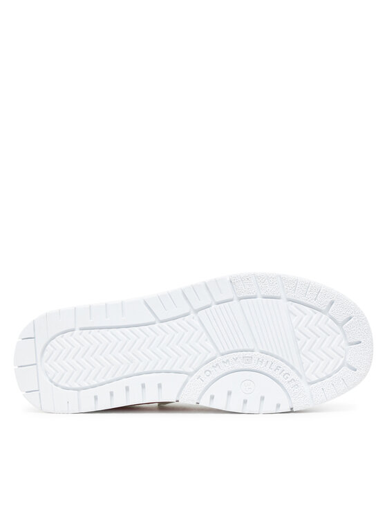 Tommy Hilfiger Tommy Hilfiger Laisvalaikio batai Low Cut Lace-Up Sneaker T3A9-33740-1355 S Balta