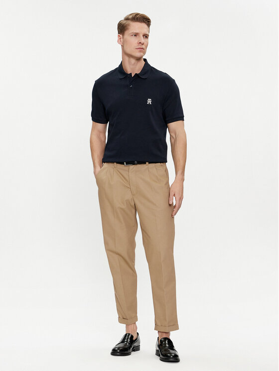 Tommy Hilfiger Tommy Hilfiger Pólóing Interlock MW0MW34783 Sötétkék Regular Fit