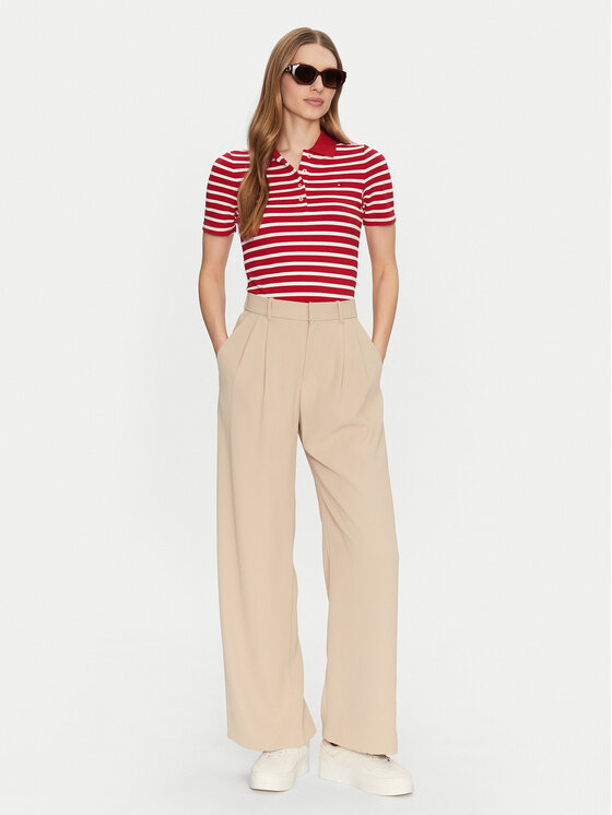 Tommy Hilfiger Tommy Hilfiger Pólóing 1985 WW0WW43225 Piros Slim Fit
