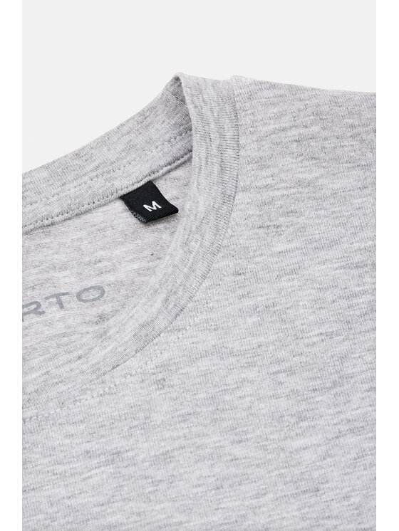 Lancerto Lancerto T-Shirt Roth TS073123000012 Szary Regular Fit
