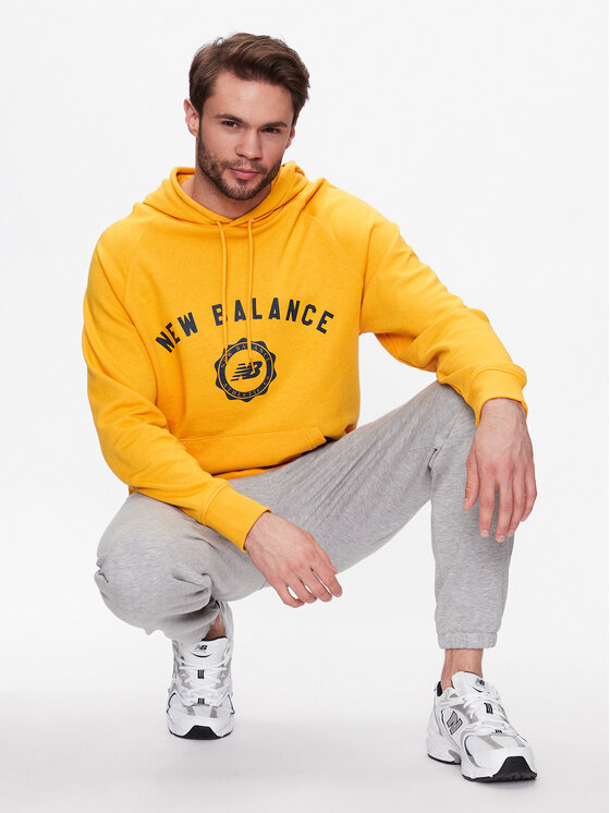New Balance New Balance Felpa Dukserica Sport Seasonal French Terry MT31901 Giallo Relaxed Fit