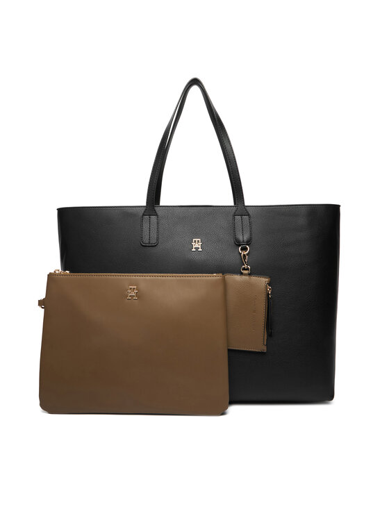 Tommy Hilfiger Tommy Hilfiger Táska Th Icon Tote AW0AW18173 Fekete