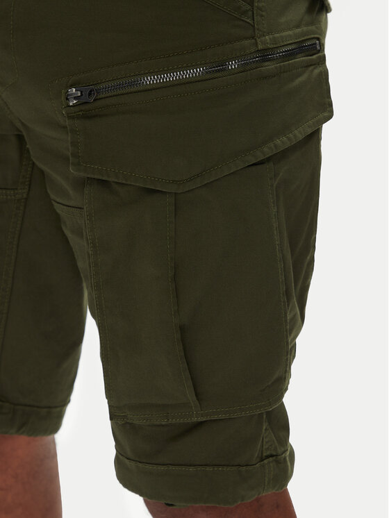 G-Star Raw G-Star Raw Šortky z materiálu Rovic Zip D26214-5126 6059 Khaki Relaxed Fit