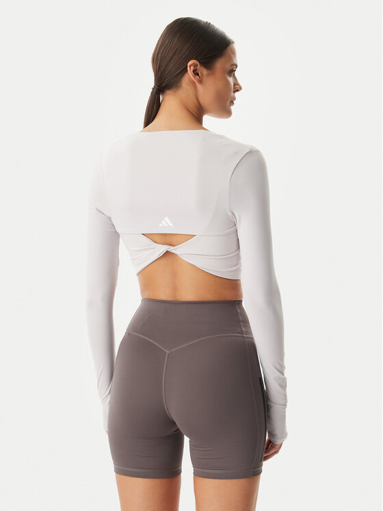 adidas adidas Funkční tričko Power Essentials Workout Contour KD2217 Fialová Slim Fit