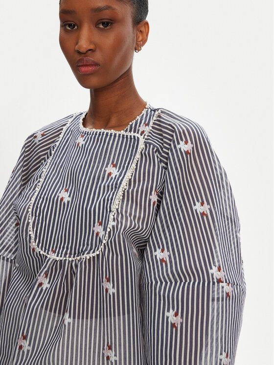 Munthe Munthe Bluzka Pristina 252102525224 Granatowy Loose Fit