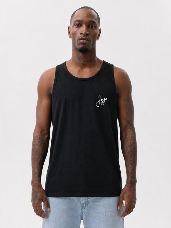 Jigga Wear Jigga Wear Tank top NA LATO, SPORT 132387 Czarny Regular Fit