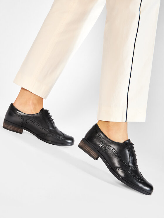 Clarks Clarks Oxfordice Hamble Oak 203467134 Crna