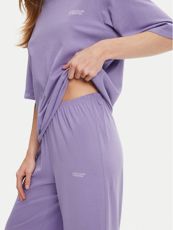United Colors Of Benetton United Colors Of Benetton Pidžama 35VB3P03P Ljubičasta Loose Fit