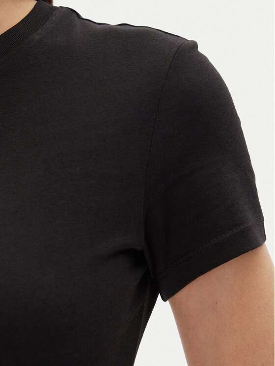 Tommy Jeans Tommy Jeans Tričko Tjw Slim Essential Logo 2 Tee DW0DW20316 Čierna Regular Fit