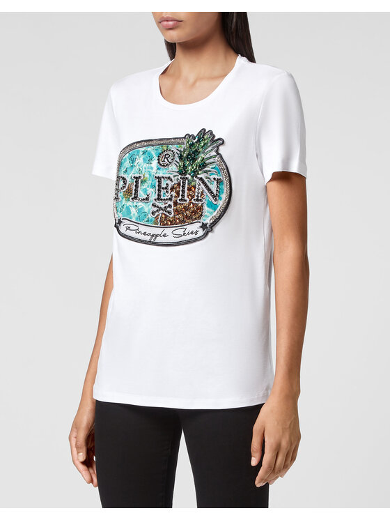 PHILIPP PLEIN PHILIPP PLEIN T-Shirt 5039 Biały Regular Fit