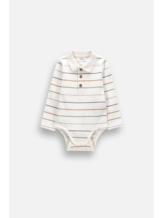 Coccodrillo Coccodrillo Dětské body ZC6112401MBN-003 Krémová Regular Fit
