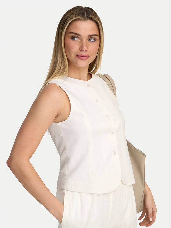 ONLY ONLY Öltönymellény Goa 15363724 Fehér Regular Fit