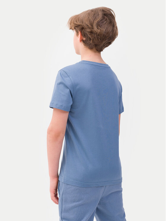 4F 4F T-krekls 4FJWSS24TTSHM1135 Zils Regular Fit