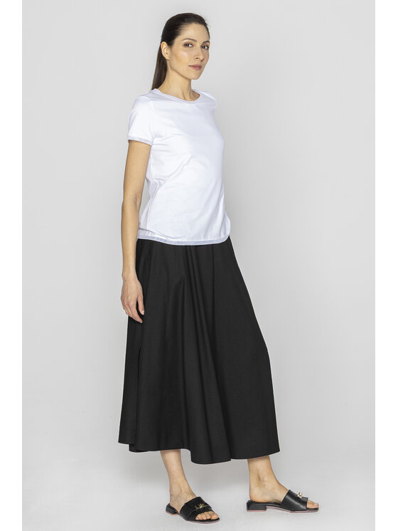 Deni Cler Milano Deni Cler Milano Spódnica midi W-DC-7012-E2-S4-90-1 Czarny A-Line Fit