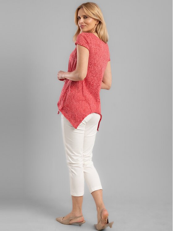 Perso Perso T-Shirt TCE11081F Růžová Regular Fit