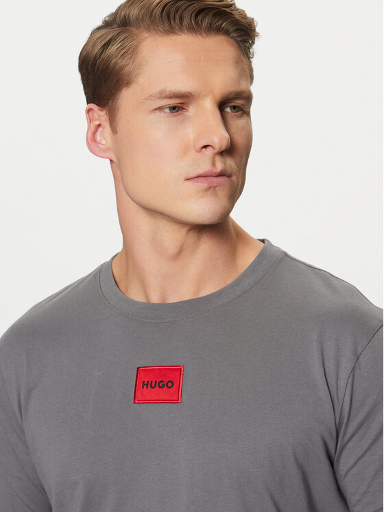 HUGO HUGO Тишърт Diragolino212 50447978 Сив Regular Fit