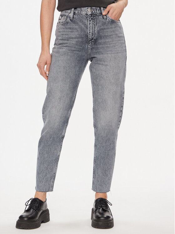 Calvin Klein Jeans Džinsi J20J222768 Pelēks Mom Fit