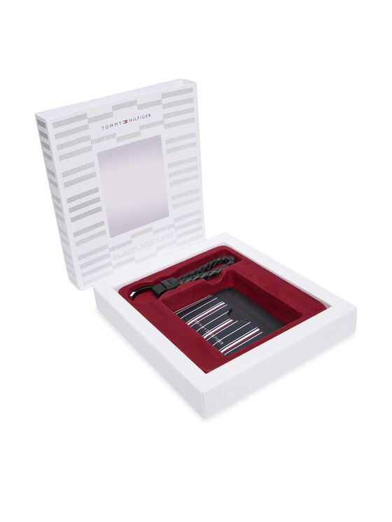 Tommy Hilfiger Set de etui pentru carduri și breloc Th Corp Cc AM0AM12793 Bleumarin