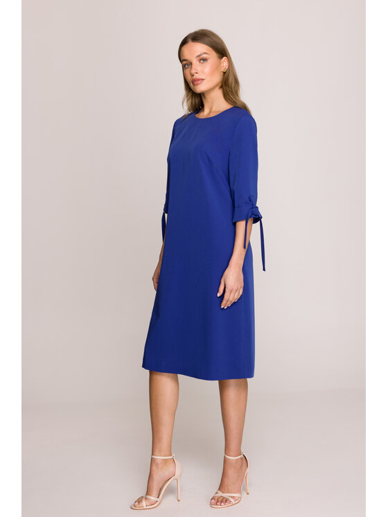 Stylove Stylove Večerní šaty S393 Modrá Premium Fit