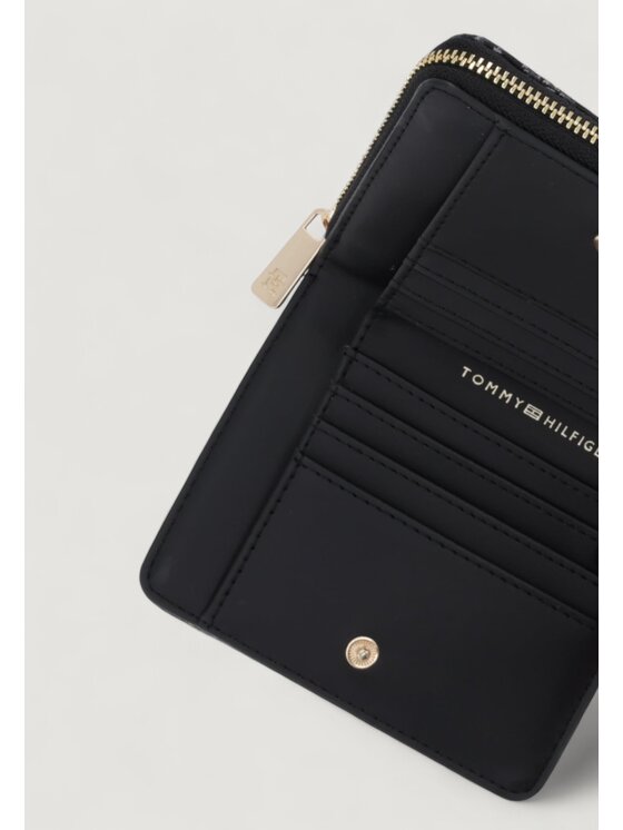 Tommy Hilfiger Tommy Hilfiger Portafoglio TH ICON MED FLAP ZA JACQUARD Nero