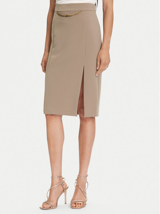 Marciano Guess Marciano Guess Midi sukně 5YGD07 7357A Béžová Regular Fit