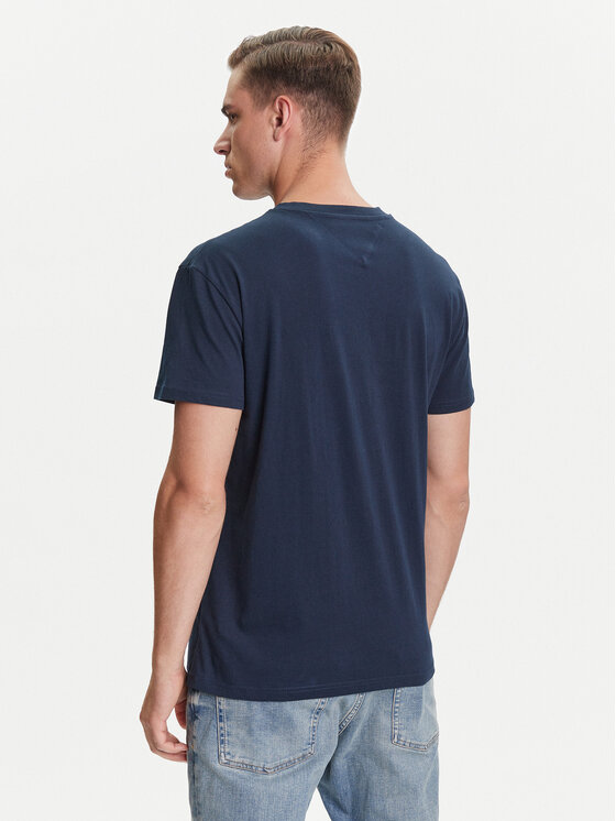Tommy Jeans Tommy Jeans T-krekls Dna Flag DM0DM21941 Tumši zils Regular Fit