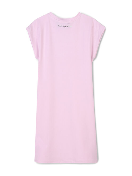 Karl Lagerfeld Kids Karl Lagerfeld Kids Sukienka codzienna Z30456 S Różowy Regular Fit