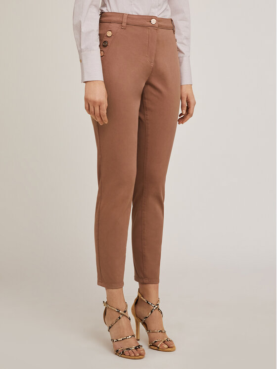 Motivi Motivi Pantaloni di tessuto P738Q003910N013 Marrone Regular Fit