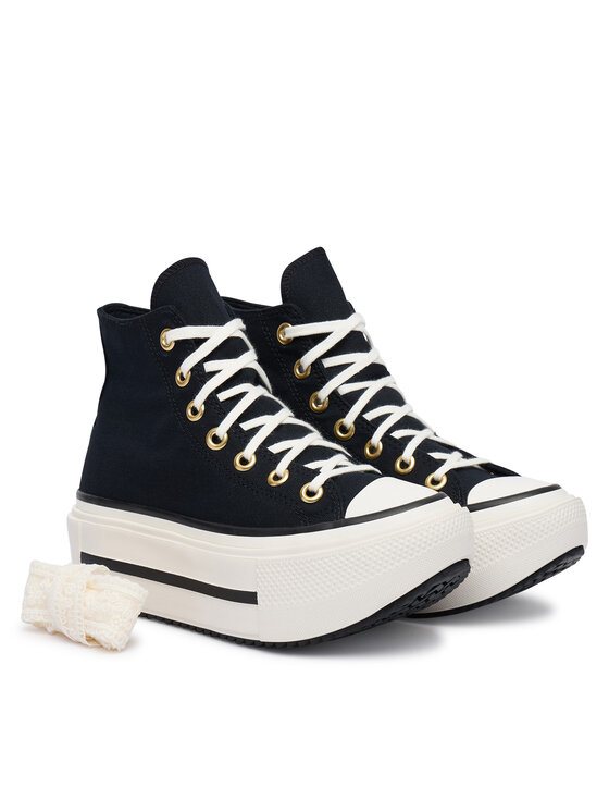 Converse Converse Scarpe da ginnastica Chuck Taylor All Star Lift Double Stack Lace A20780C Nero