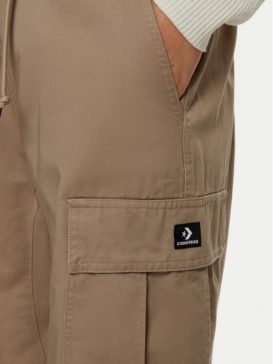Converse Converse Pantaloni di tessuto 10026957-A03 Beige Relaxed Fit