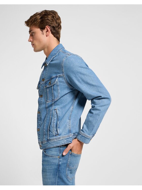 Lee Lee Kurtka jeansowa 112363663 Niebieski Regular Fit