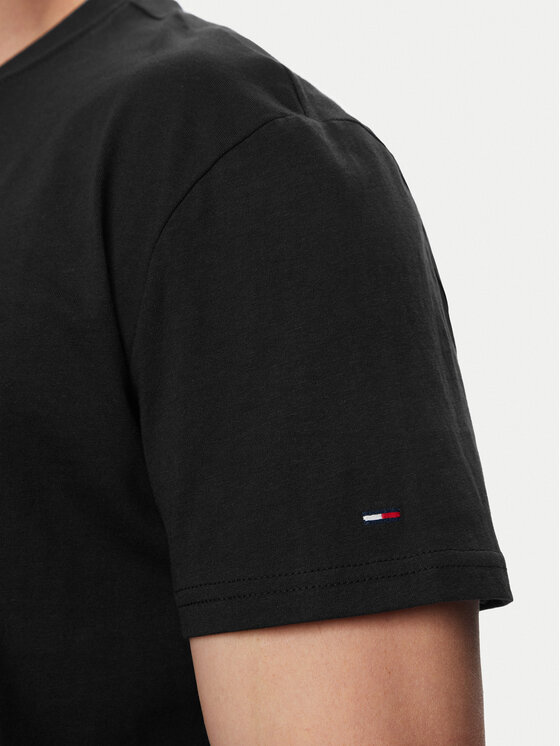 Tommy Jeans Tommy Jeans T-krekls Photo Flag DM0DM23191 Melns Regular Fit