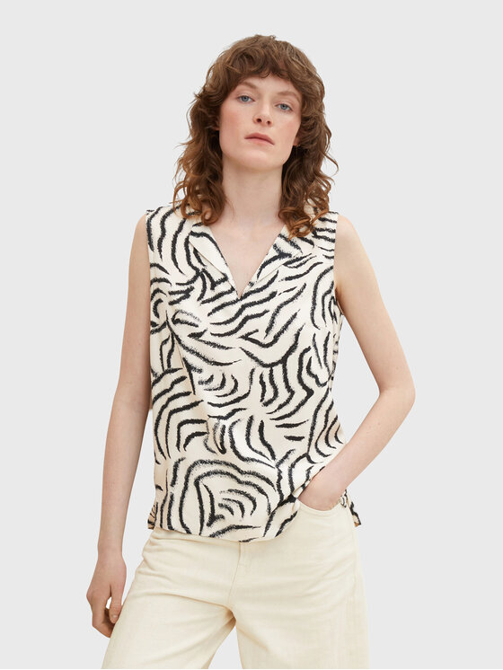 Tom Tailor Bluza 1031663 Bež Regular Fit