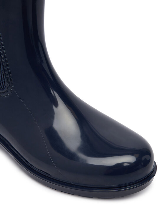 Tommy Hilfiger Tommy Hilfiger Gumene čizme Th Buckle Glossy Ankle Rain Boot FW0FW09543 Tamnoplava