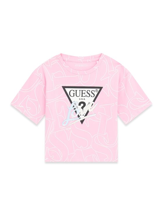 Guess Kids Guess Kids Tank top 183820 Różowy Classic Fit