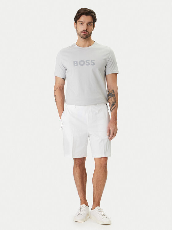 BOSS BOSS Bavlnené šortky Spirit70 50559983 Biela Relaxed Fit