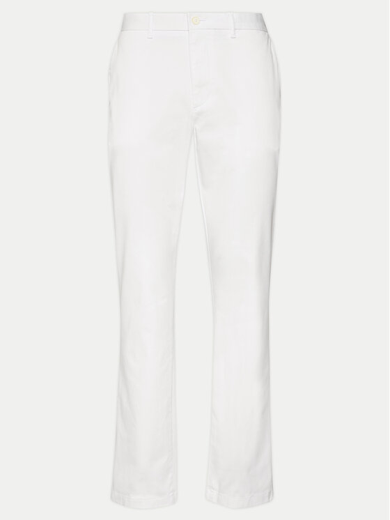 Tommy Hilfiger Tommy Hilfiger Pantaloni chino Denton MW0MW25964 Alb Straight Fit