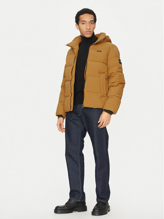 Calvin Klein Calvin Klein Зимно яке Crinkle K10K110336 Кафяв Regular Fit
