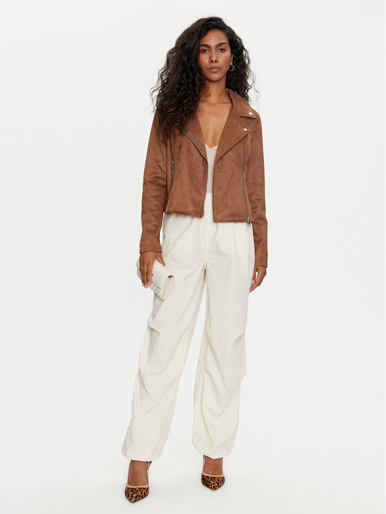 Vero Moda Vero Moda Bunda z imitácie kože Jose 10300938 Hnedá Regular Fit