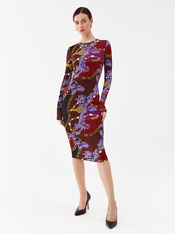 Versace Jeans Couture Versace Jeans Couture Kasdieninė suknelė 75HAO920 Violetinė Slim Fit