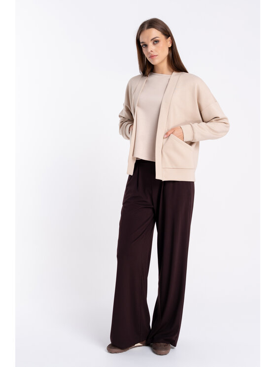 CLICK CLICK Ζακέτα 71-0048 Μπεζ Regular Fit