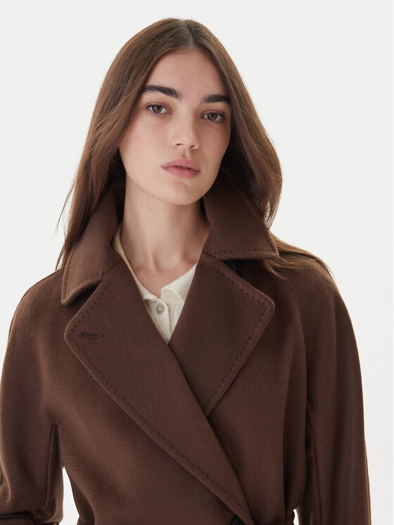 Weekend Max Mara Weekend Max Mara Cappotto di lana Resina 2525016102 Marrone Regular Fit