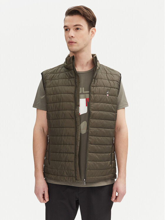 Aulp Aulp Vesta Mocco Khaki Slim Fit