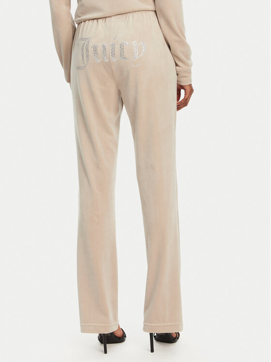 Juicy Couture Juicy Couture Spodnji del trenirke Tina JCAPW045 Bež Regular Fit