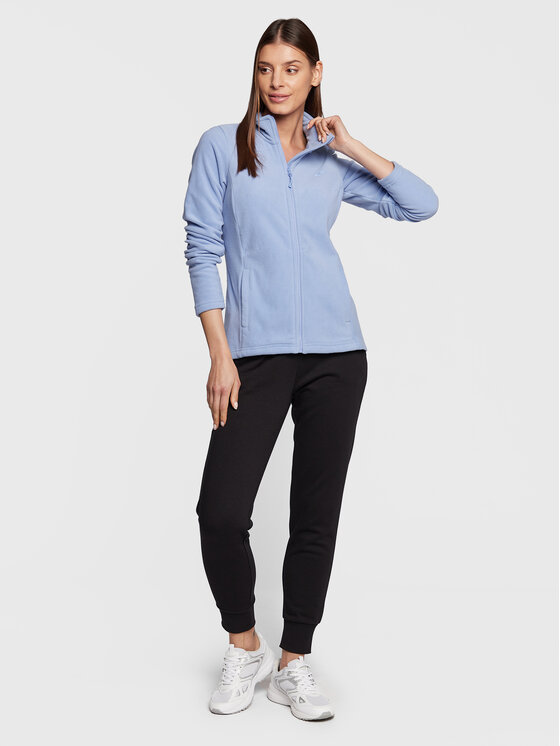 4F 4F Fleecová mikina H4Z22-PLD350 Modrá Regular Fit