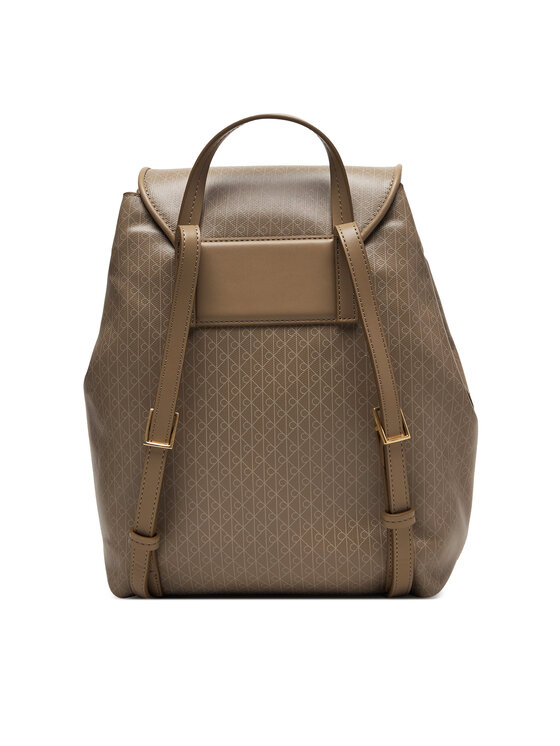 Calvin Klein Calvin Klein Zaino Emblem Aop Flap Backpack LV04F3271G Beige