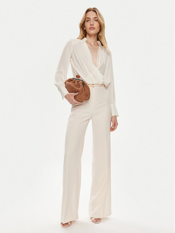 Elisabetta Franchi Body CB 008 42E2 4163 Bianco Regular Fit Modivo