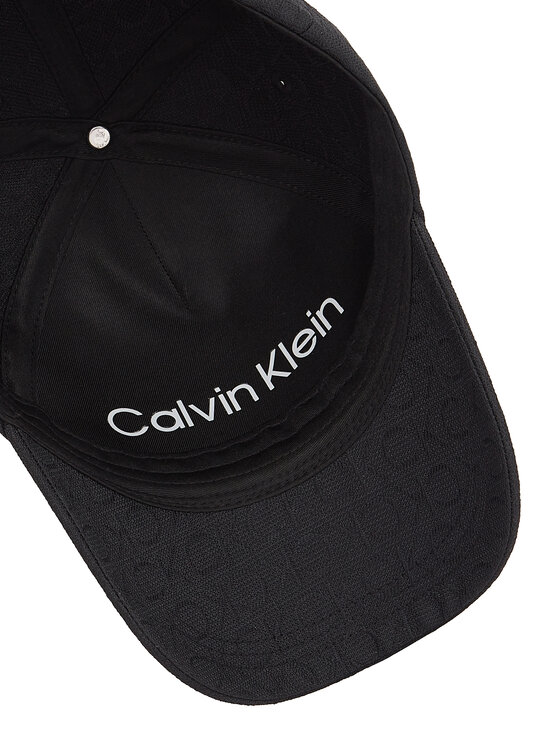 Calvin Klein Calvin Klein Czapka z daszkiem Monogram Jacquard Cap K60K612871 Czarny