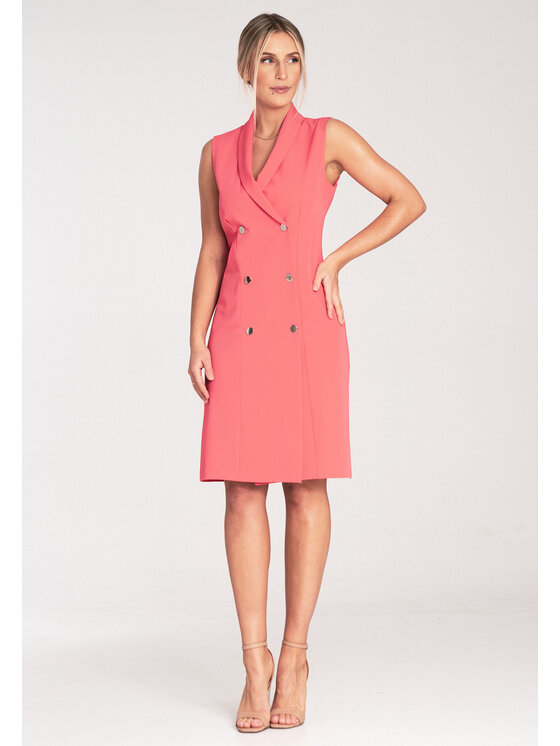 FIGL FIGL Sukienka codzienna M1067 Koralowy Regular Fit